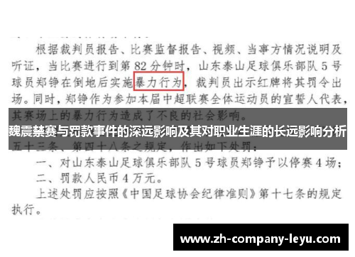 魏震禁赛与罚款事件的深远影响及其对职业生涯的长远影响分析